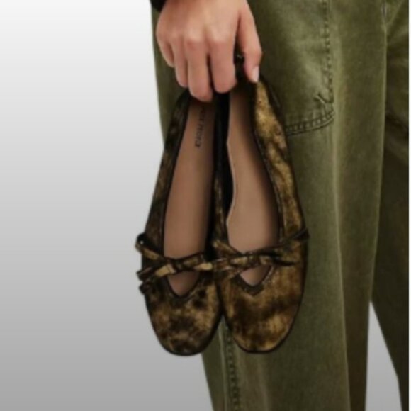 new Free People Bow Mania GENUINE LEATHER Ballet Flats 2511 3S7 - Picture 4 of 4